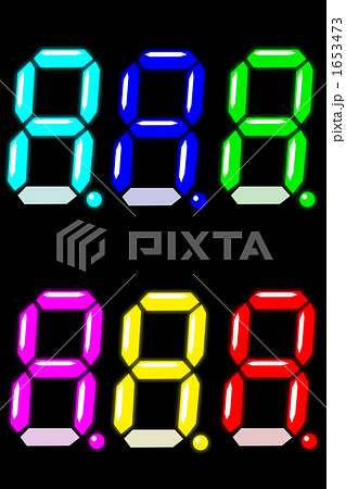 7セグメントled 7segled アルファベット Aの写真素材
