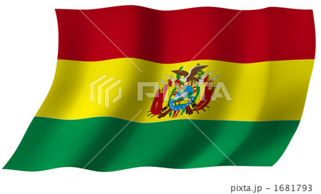 ボリビア多民族国 国旗 ボリビア 旗のイラスト素材