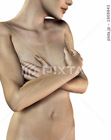 女性 身体 裸 横向きのイラスト素材