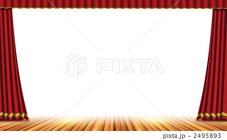 開幕 暗幕 カーテン 劇場のイラスト素材 Pixta