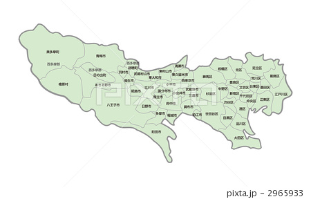 東京都地図 東京地図 地図 東京都のイラスト素材