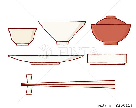 陶磁器 食器 工芸品 小鉢のイラスト素材