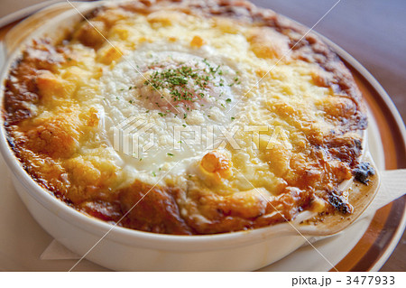 グラタン チーズドリア カレードリア ワンプレートランチの写真素材