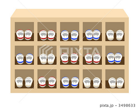 靴箱のイラスト素材