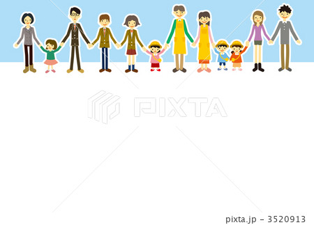 人物 余白 男の人 手つなぎのイラスト素材