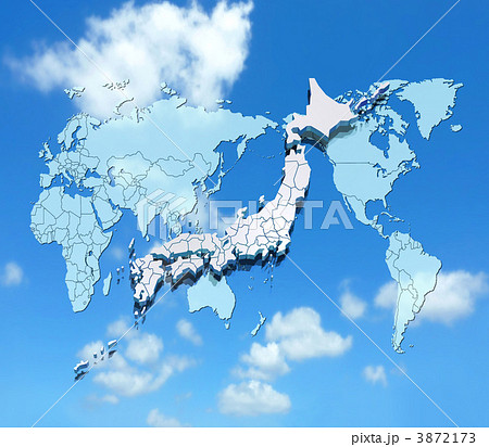 日本列島 日本地図 国土交通省 都道府県のイラスト素材