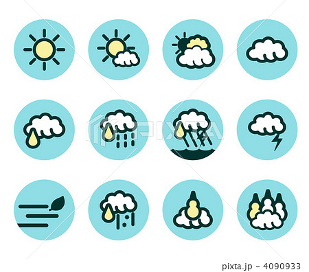 天気マークのイラスト素材