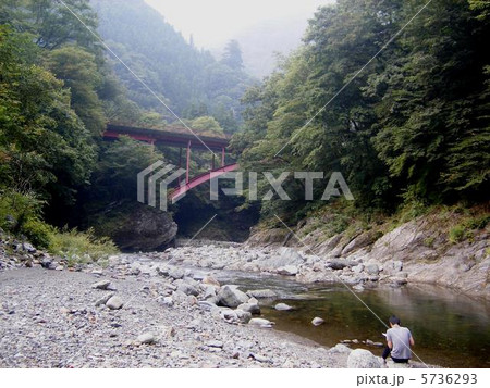 中津渓谷キャンプ場の写真素材