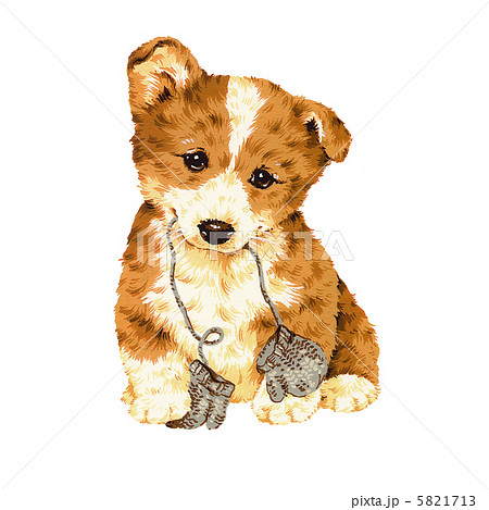 番犬 楽しい イラスト 犬 散歩 友達の写真素材