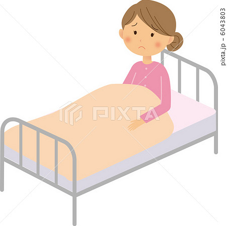 入院 困る 不安 女性のイラスト素材