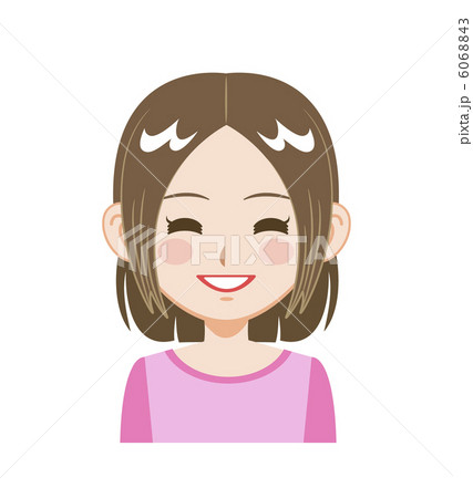 セミロング 女の子 顔 アイコン アップのイラスト素材 セミロング 女の子 顔 アイコン アップのイラスト素材
