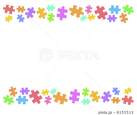 フレーム パズル 枠 ピースのイラスト素材 Pixta