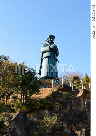 銅像 天草四郎像 天草四郎 藍のあまくさ村の写真素材