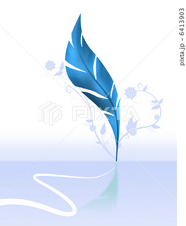 羽根ペンのイラスト素材