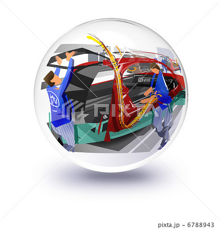 塗装用 自動車 板金のイラスト素材