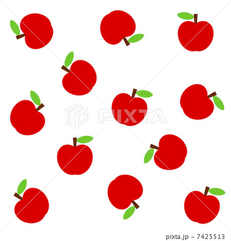 赤りんご りんご 模様 壁紙のイラスト素材