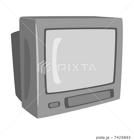 ブラウン管テレビのイラスト素材