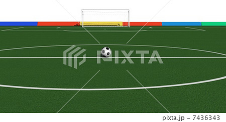 サッカーグラウンドのイラスト素材 Pixta