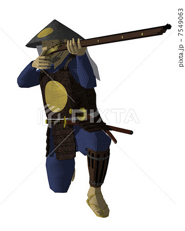 銃構えのイラスト素材