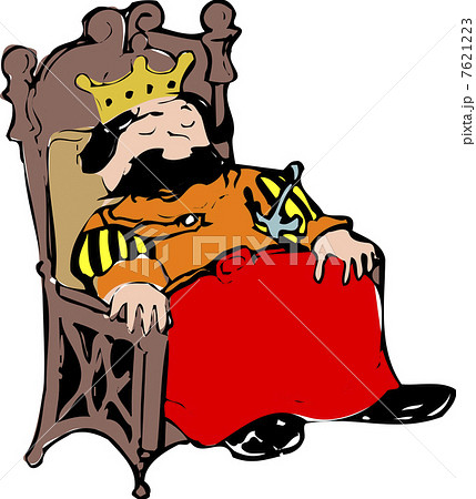 王様のイス 家具 王様 イス イラストレーション 椅子 いすの写真素材
