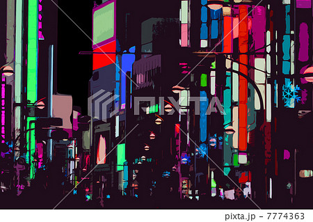 歓楽街のイラスト素材 - PIXTA