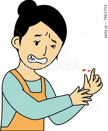 トゲが刺さるのイラスト素材