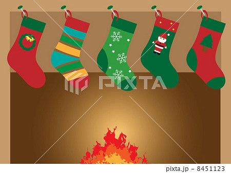 クリスマスソックスのイラスト素材