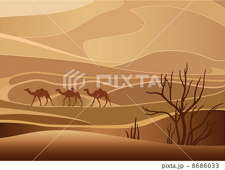 シルクロード 日光のイラスト素材