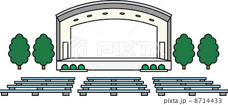 野外ステージ 建築のイラスト素材