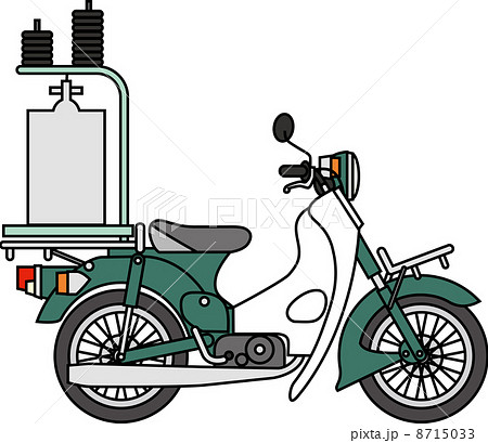 50ccバイクのイラスト素材