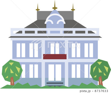 西洋屋敷 家 西洋のイラスト素材