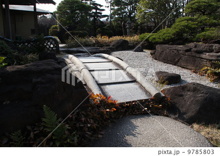 日本庭園 枯山水 伊丹 日本建築の写真素材