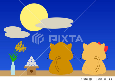 十五夜 猫 月見 満月のイラスト素材 - PIXTA