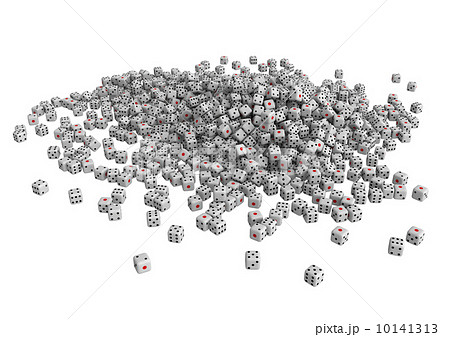 サイコロ 勝負 六面体 A3のイラスト素材
