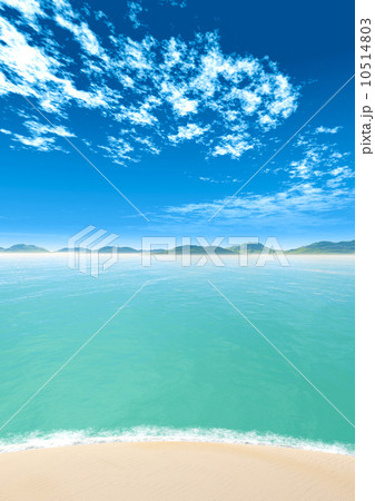 壁紙 海 青空 晴天のイラスト素材