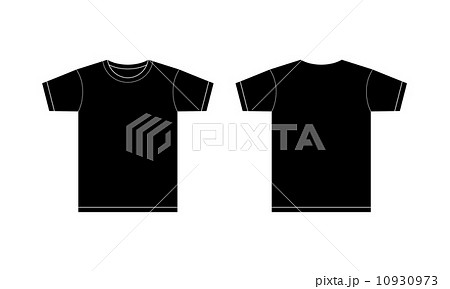 シャツ Tシャツ 黒 無地のイラスト素材 Pixta