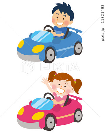 ゴーカートのイラスト素材