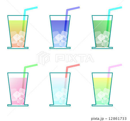 飲み物 グラス 氷 飲物のイラスト素材