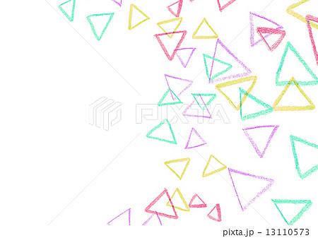 三角形 三角 色鉛筆画 色えんぴつのイラスト素材