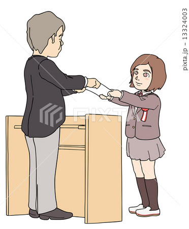 卒業証書授与のイラスト素材