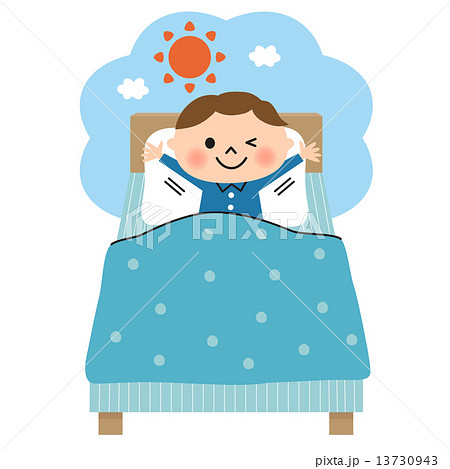 早起き 元気のイラスト素材