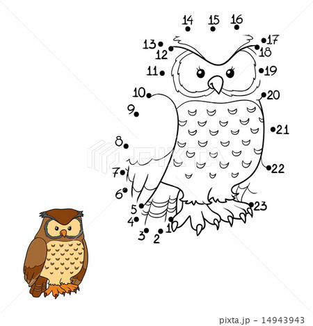 ふくろうの雛 梟 フクロウ 面白いのイラスト素材