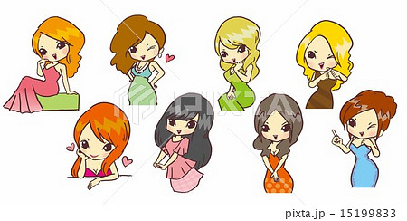 キャバ嬢のイラスト素材 Pixta