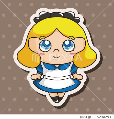 女の子 人物 アリス かわいいのイラスト素材