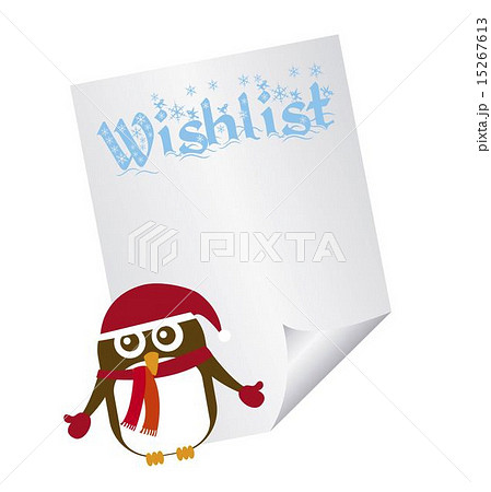 Christmas Wishlist for kids, vector illustration. Cute cartoon hand drawn  elements, presents, fir tree, mittens, hat. Holiday card on white  background. Christmas Wish List template. Stock Vector