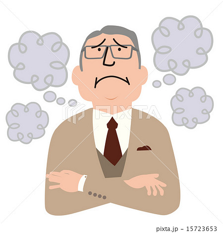 腕組 男性のイラスト素材