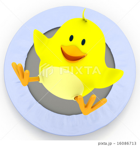 ひよこ 運動 体操 キャラクターのイラスト素材