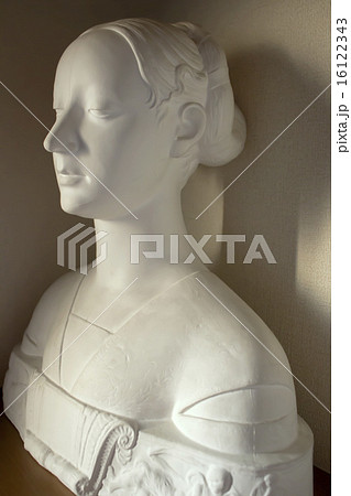石膏像 女性 マリア・スフォルツァ マリエッタ・ストロッチ胸像の写真 