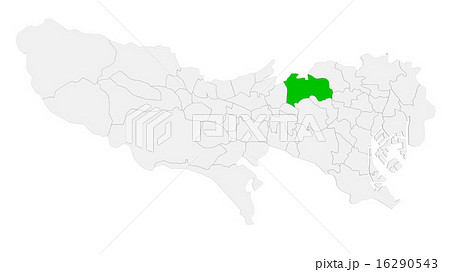 地図 練馬区 東京都 東京のイラスト素材