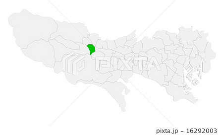 Tokyo 東京都 地図 Mapのイラスト素材